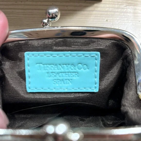 Rare Vtg Tiffany & Co Small Woven Kisslock Coin Purse - Picture 5 of 6